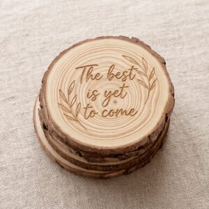 Rodajas de madera personalizadas para bodas